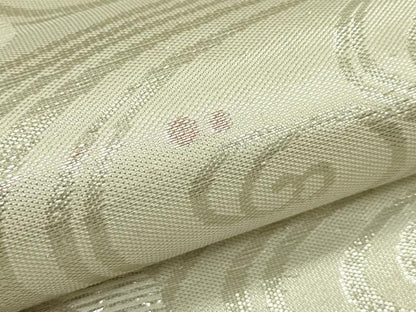 平和屋着物＊夏物　九寸名古屋帯　光琳水　銀糸　正絹　逸品　CABH5835rv
