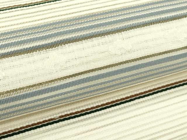 平和屋着物＊夏物　八寸名古屋帯　絽綴れ　花霞文　金糸　正絹　逸品　CABH5837rv