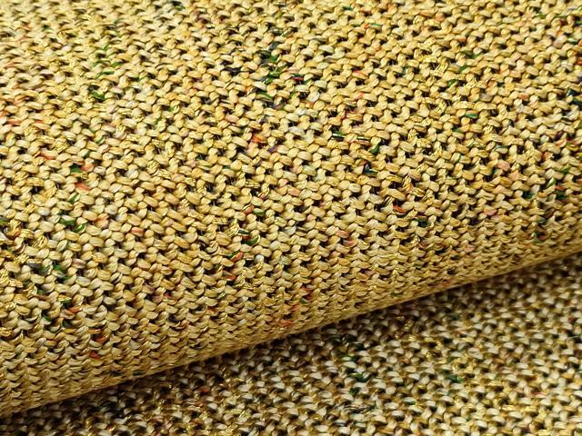 平和屋着物＊夏物　八寸名古屋帯　組織　菱文様　金糸　正絹　逸品　未使用　CABH5839rv