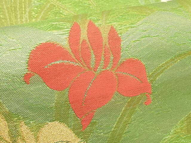 平和屋着物＊夏物 全通柄 本袋帯 杜若 金銀糸 正絹 逸品 未使用 CABH5845rv