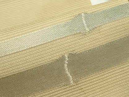 平和屋着物＊夏物　九寸名古屋帯　竹並び　金糸　正絹　逸品　未使用　CABH5859rv