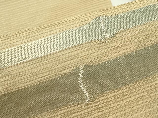 平和屋着物＊夏物　九寸名古屋帯　竹並び　金糸　正絹　逸品　未使用　CABH5859rv