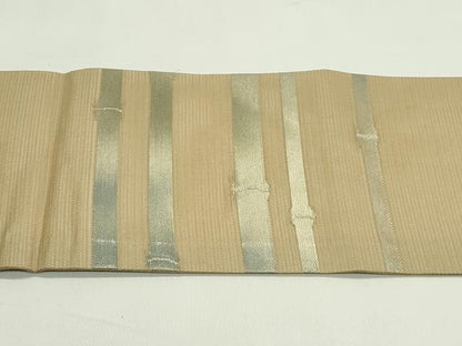 平和屋着物＊夏物　九寸名古屋帯　竹並び　金糸　正絹　逸品　未使用　CABH5859rv