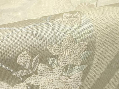 平和屋着物＊夏物　六通柄袋帯　唐織　蜀江秋草文　銀糸　正絹　逸品　未使用　CABH5861rv