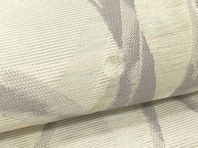 平和屋着物＊夏物　六通柄袋帯　抽象文　銀糸　正絹　逸品　CABH5862rv