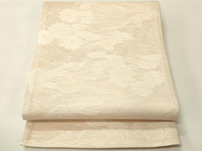 平和屋着物＊夏物　六通柄袋帯　菊　銀糸　正絹　逸品　CABH5865rv