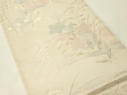 平和屋着物＊夏物　六通柄袋帯　桔梗　女郎花　金糸　正絹　逸品　CABH5866rv