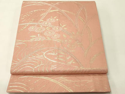 平和屋着物＊夏物　六通柄袋帯　菊　金銀糸　正絹　逸品　CABH5868rv