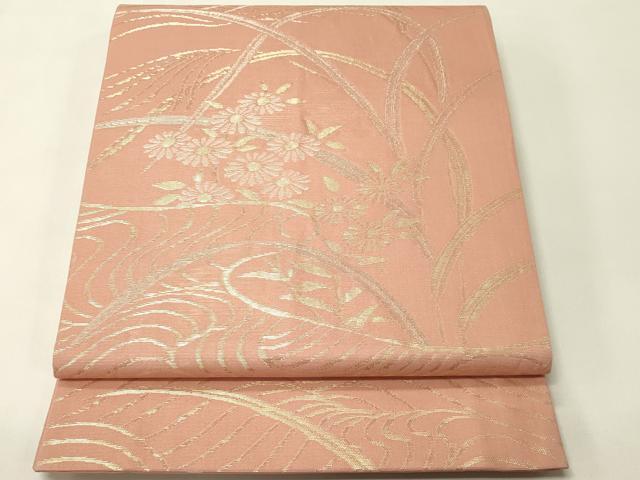 平和屋着物＊夏物　六通柄袋帯　菊　金銀糸　正絹　逸品　CABH5868rv