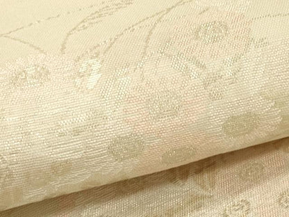 平和屋着物＊夏物　六通柄袋帯　草花扇文　金糸　正絹　逸品　CABH5869rv