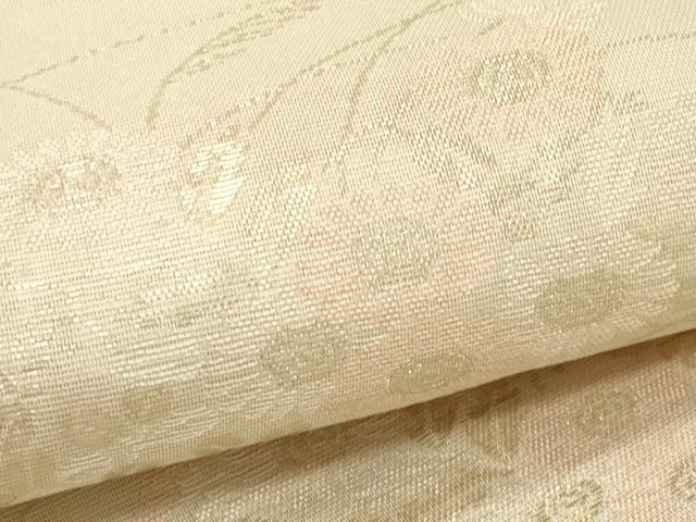 平和屋着物＊夏物　六通柄袋帯　草花扇文　金糸　正絹　逸品　CABH5869rv