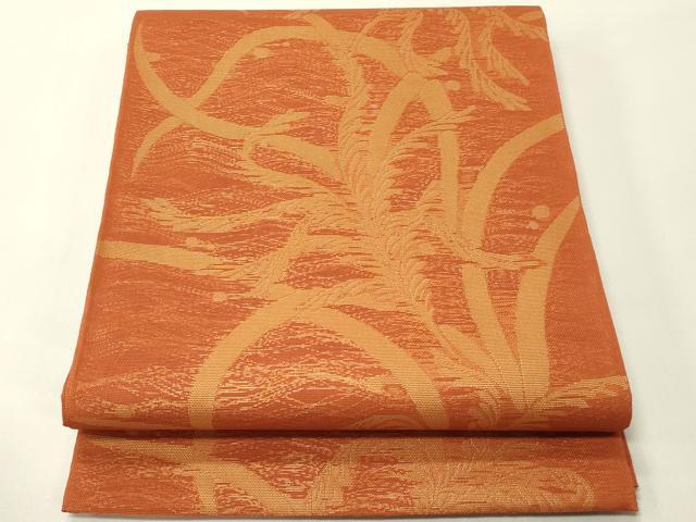 平和屋着物＊夏物　六通柄　本袋帯　草木文　金糸　正絹　逸品　未使用　CABH5870rv