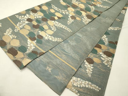 平和屋着物＊夏物　全通柄　本袋帯　萩　金銀糸　正絹　逸品　CABH5871rv