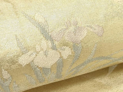 平和屋着物＊夏物　六通柄袋帯　遠山飛鶴秋草文　金銀糸　正絹　逸品　CABH5872rv