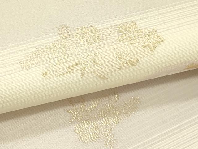平和屋着物＊夏物　六通柄袋帯　草花丸文　金銀糸　正絹　逸品　CABH5874rv