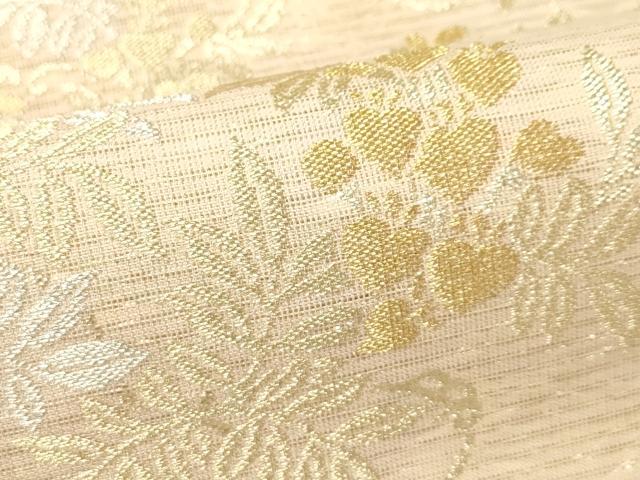 平和屋着物＊夏物　全通柄　本袋帯　草花文　金銀糸　正絹　逸品　CABH5875rv