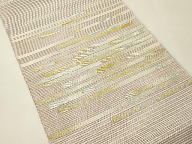 平和屋着物＊夏物　八寸名古屋帯　絽綴れ　霞文　金銀糸　正絹　逸品　CABH5879rv