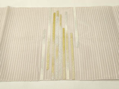 平和屋着物＊夏物　八寸名古屋帯　絽綴れ　霞文　金銀糸　正絹　逸品　CABH5879rv
