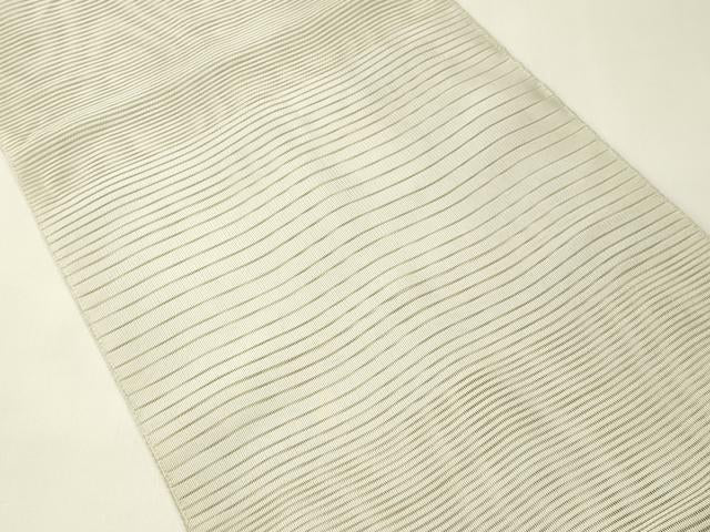 平和屋着物＊夏物　八寸名古屋帯　絽綴れ　横段文　正絹　逸品　CABH5881rv