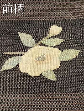 平和屋着物＊夏物　八寸名古屋帯　絽綴れ　草花文　銀糸　正絹　逸品　CABH5883rv