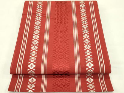 平和屋着物＊夏物　本場筑前博多織　八寸名古屋帯　紗献上　正絹　逸品　CABH5889rv