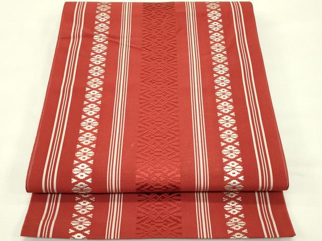 平和屋着物＊夏物　本場筑前博多織　八寸名古屋帯　紗献上　正絹　逸品　CABH5889rv