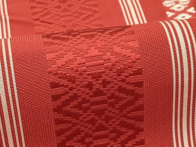 平和屋着物＊夏物　本場筑前博多織　八寸名古屋帯　紗献上　正絹　逸品　CABH5889rv