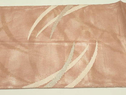 平和屋着物＊夏物　太鼓柄袋帯　芝草文　銀糸　正絹　逸品　CABH5894rv