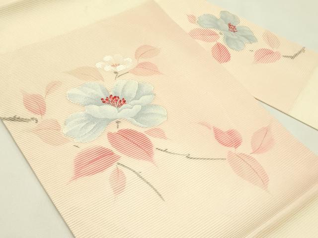 平和屋着物＊夏物　九寸名古屋帯　枝花文　金糸　正絹　逸品　未使用　CABH5898rv