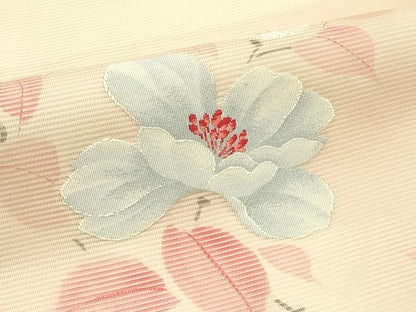 平和屋着物＊夏物　九寸名古屋帯　枝花文　金糸　正絹　逸品　未使用　CABH5898rv