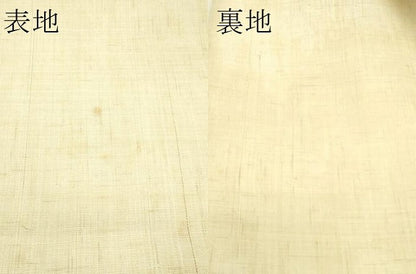 平和屋着物＊夏物　九寸名古屋帯　草花文　金彩　麻　逸品　CABH5900rv