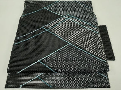 平和屋着物＊夏物　つけ帯　幾何学文様　正絹　逸品　CABH5904rv