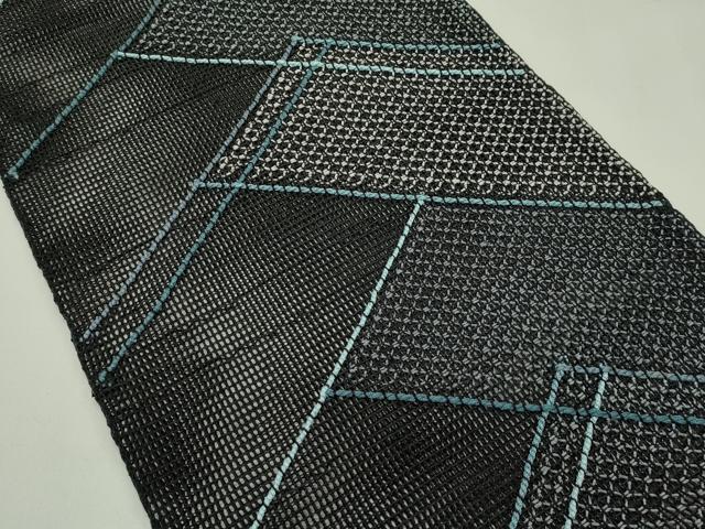 平和屋着物＊夏物　つけ帯　幾何学文様　正絹　逸品　CABH5904rv