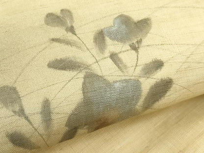 平和屋着物＊夏物　つけ帯　手描き　桔梗　麻　逸品　CABH5905rv