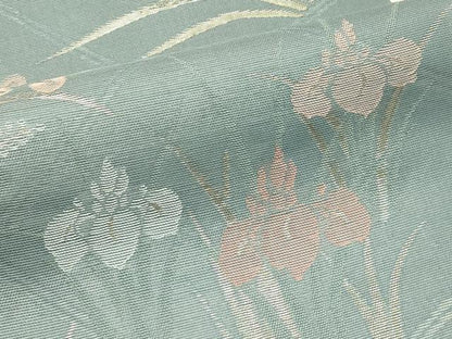 平和屋着物＊夏物　六通柄袋帯　秋草文　金糸　正絹　逸品　CABH5906rv