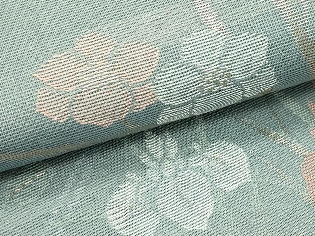 平和屋着物＊夏物　六通柄袋帯　秋草文　金糸　正絹　逸品　CABH5906rv