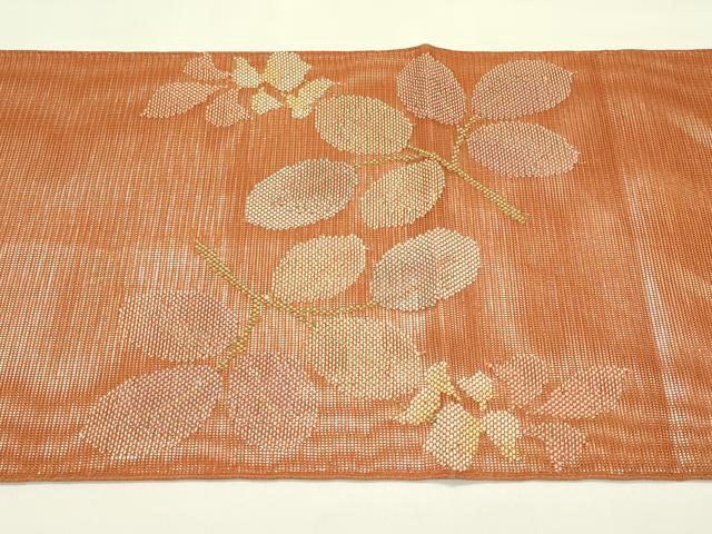平和屋着物＊夏物　太鼓柄袋帯　萩　銀糸　正絹　逸品　CABH5907rv