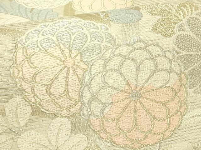 平和屋着物＊夏物　六通柄袋帯　唐織　草花文　金銀糸　正絹　逸品　CABH5908rv