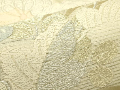 平和屋着物＊夏物　六通柄袋帯　唐織　草花文　金銀糸　正絹　逸品　CABH5908rv