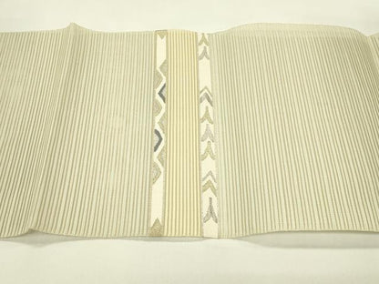平和屋着物＊夏物　八寸名古屋帯　絽綴れ　横段文　金銀糸　正絹　逸品　CABH5913rv