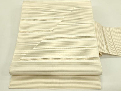 平和屋着物＊夏物　八寸名古屋帯　絽綴れ　横段文　正絹　逸品　未使用　CABH5915rv