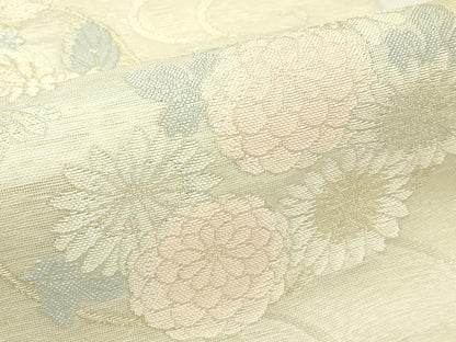 平和屋着物＊夏物　六通柄袋帯　草花丸文　金銀糸　正絹　逸品　CABH5916rv