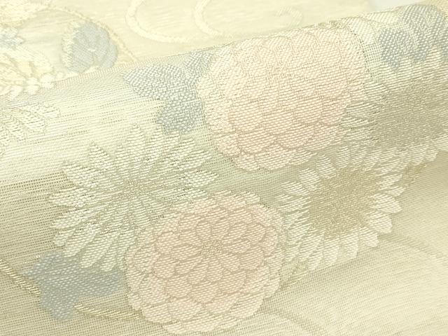 平和屋着物＊夏物　六通柄袋帯　草花丸文　金銀糸　正絹　逸品　CABH5916rv