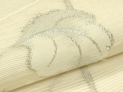 平和屋着物＊夏物　太鼓柄袋帯　すくい織　蔦の葉文　銀糸　正絹　逸品　CABH5926rv