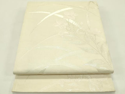 平和屋着物＊夏物　六通柄袋帯　桔梗　銀糸　正絹　逸品　未使用　CABH5928rv