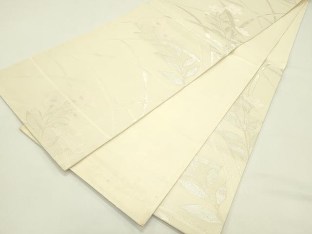 平和屋着物＊夏物　六通柄袋帯　桔梗　銀糸　正絹　逸品　未使用　CABH5928rv
