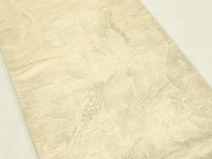 平和屋着物＊夏物　六通柄袋帯　草花文　金銀糸　正絹　逸品　CABH5929rv