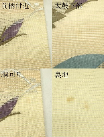 平和屋着物＊夏物　西陣 　川島織物　洗える最高級着物　＜英＞はなぶさ謹製　六通柄　京袋帯　朝顔露芝文　銀糸　たとう紙付　CABH5933rv