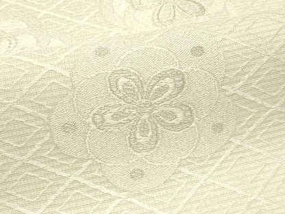 平和屋着物＊夏物　六通柄　本袋帯　唐織　菱花文　銀糸　正絹　逸品　CABH5934rv