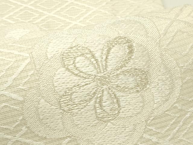 平和屋着物＊夏物　六通柄　本袋帯　唐織　菱花文　銀糸　正絹　逸品　CABH5934rv